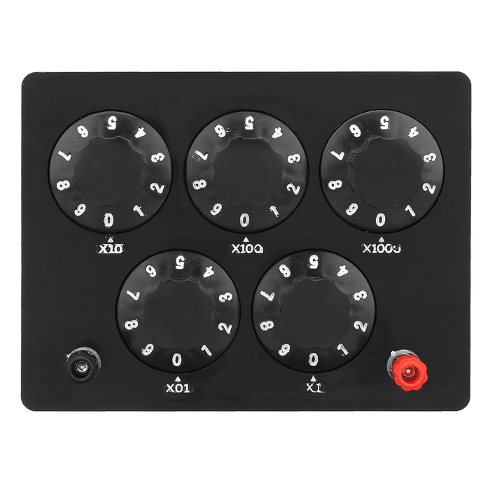 Variable Decade Resistor Resistance Box 0-9999.9 Ohm Electrical Learning Tool for Physical Teachings