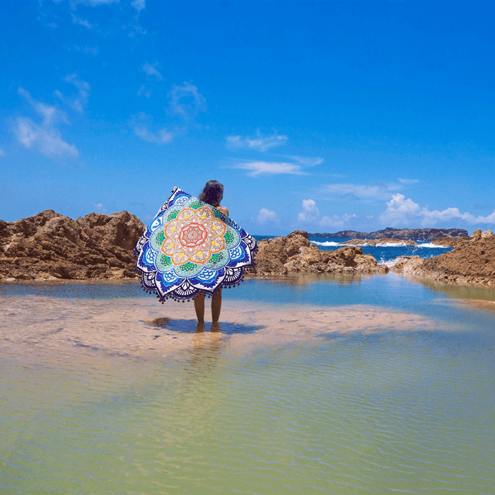 Honana WX-91 Bohemian Tapestry Totem Lotus Beach Towels Yoga Mat Camping Mattress Bikini Cover
