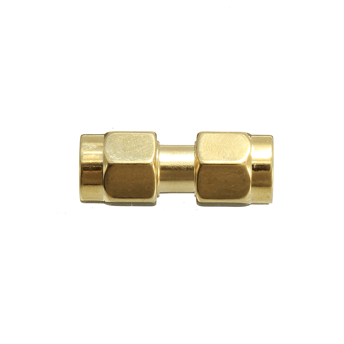 Excellway® CA01 2Pcs Copper SMA Male to SMA Male Plug RF Coaxial Adapter Connector