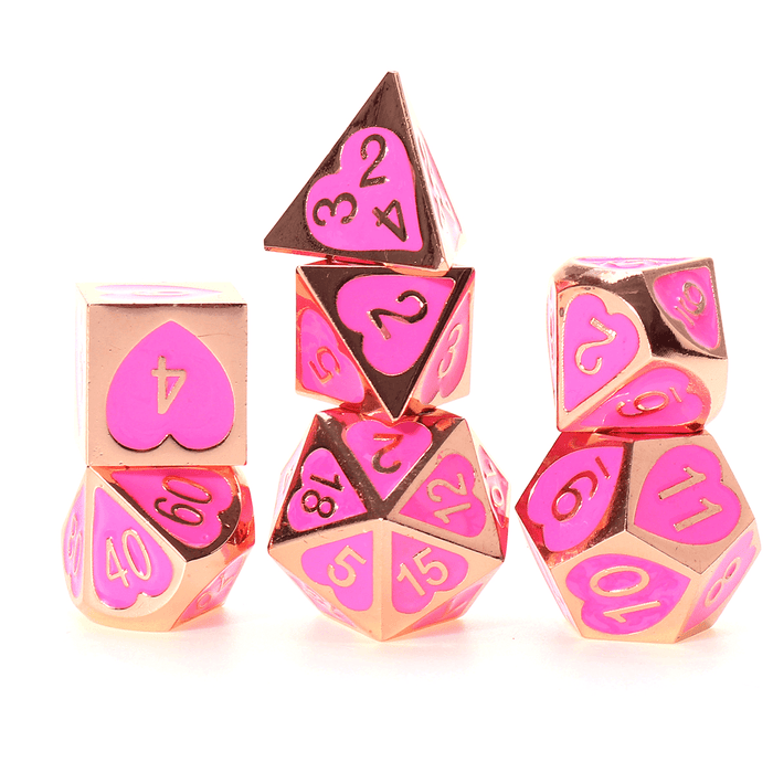 7PCS Metal Polyhedral Dices Set for Dungeons and Dragons Dice Desktop RPG Game