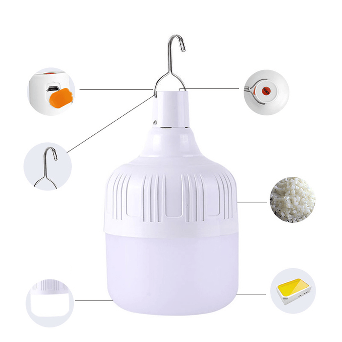 XANES® 150W Cool White LED Floor Lamp with 2.1M Adjustable Lamp Bracket Rotatable Emergency Fishing Camping Standing Light