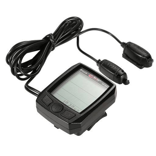 Bogeer YT-833 Large Screen Backlight Waterproof Bike Computer Speedometer Stopwatch Calendar Black