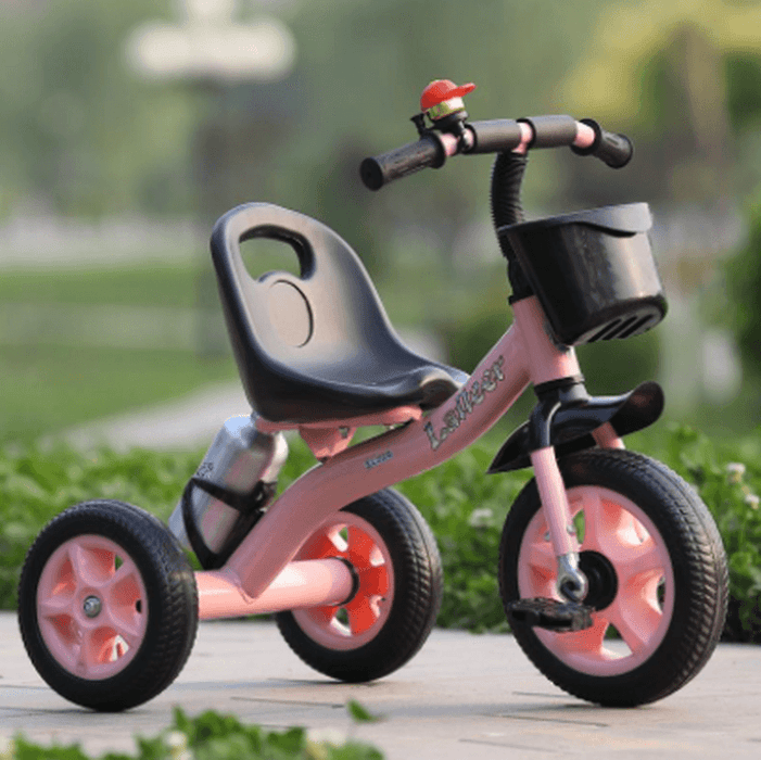 Laiteer 3 Wheel Kids Pedal Adjustable Tricycle for Aged 2-6 Children Toddler Balance Bike Balance Training with Basket＆Large Axle Wheel Gifts