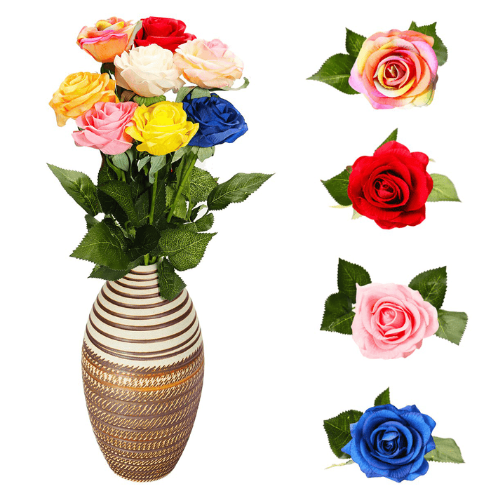 Handmade Latex Touch Rose Flowers Bridal Wedding Home Bouquet Party Decorations Gifts