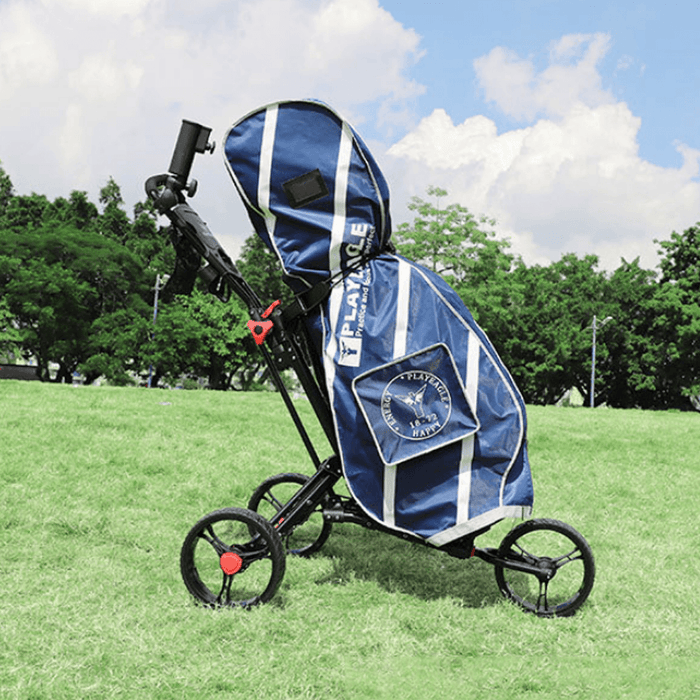 KALOAD 3 Wheels Golf Trolley Folding Pull Cart Golf Push Outdoor Sport Golf Cart Bag Carrier Golf Accessories