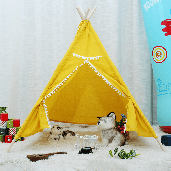 Kids Tent Cotton Canvas Children Play Tent House Game House Boy Girls Gift