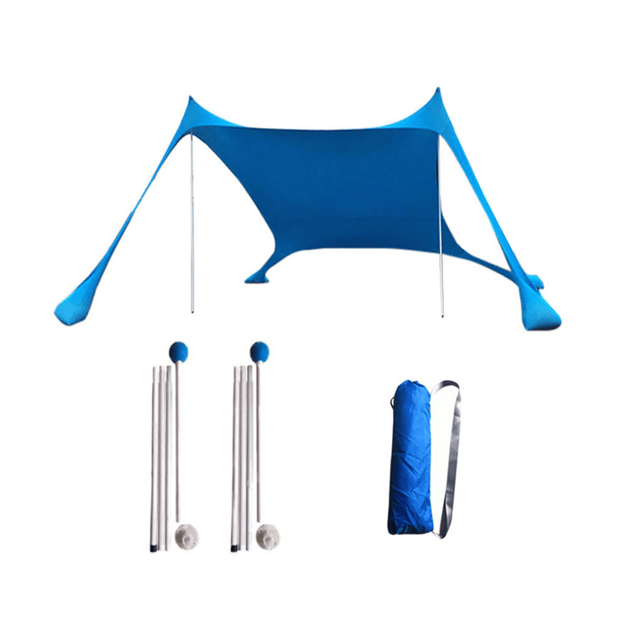 210X210X160Cm Family Beach Sunshade Lightweight Anti-Uv Sun Shade Tent with Sandbag Anchors for Parks & Outdoor Camping