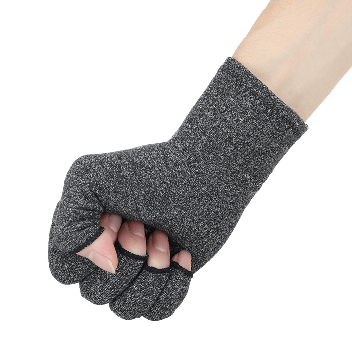 Anti Slip Compression Arthritis Gloves for Arthritis Pain Relief Rheumatoid Osteoarthritis and Carpal Tunnel Fingerless Gloves for Typing and Daily Work