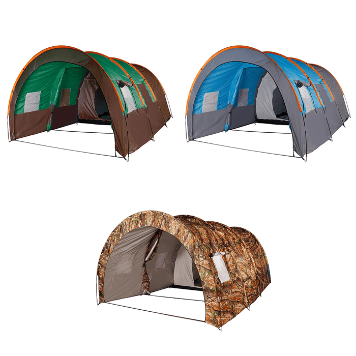 8-10 Person Family Camping Tent Waterproof Tunnel Double Shelter Anti-Uv Sunshade Canopy Outdoor Hiking