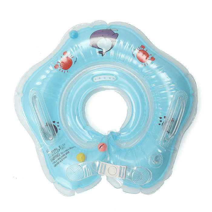 Baby Infant Swimming Pool Bath Neck Floating Inflatable Ring with Built-In Belt