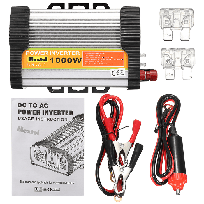 UNNC-2 2000W Peak 12V DC to 220V AC Solar Power Inverter Car Modified Sine Wave Converter