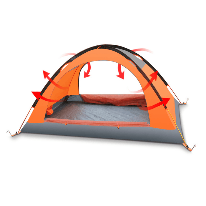 FLYTOP 3-4 Person Camping Tent Set All-Season Double Layers Aluminum Pole anti Snow Windproof Rainstorm Anti-Uv Canopy with Snow Skirt