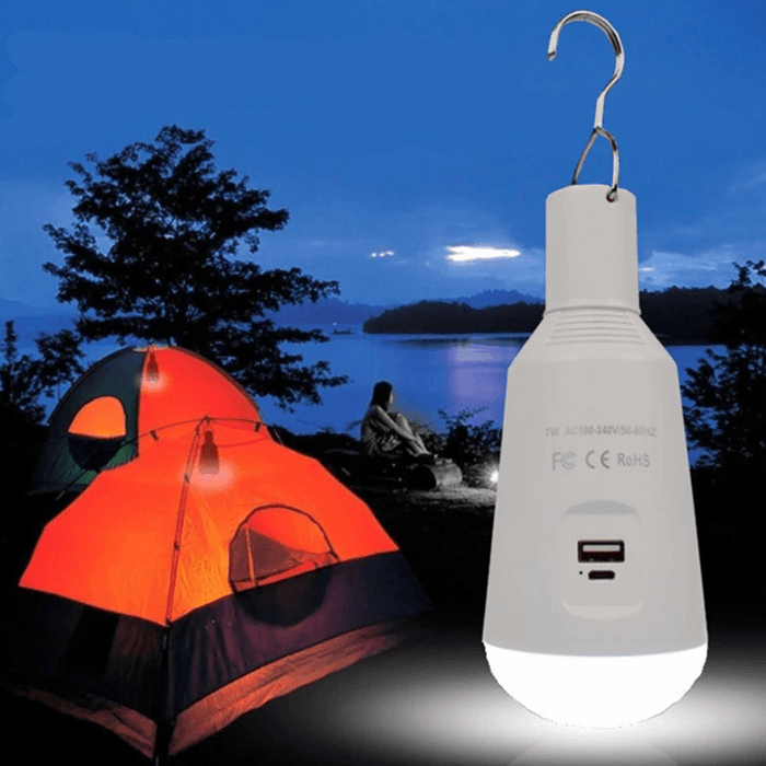 Ipree® Solar Work Lamp Outdoor Solar Panels Light Multi-Function Camping Tent Lamp USB Rechargeable Lamp E27 Emergency Bulb Lamp