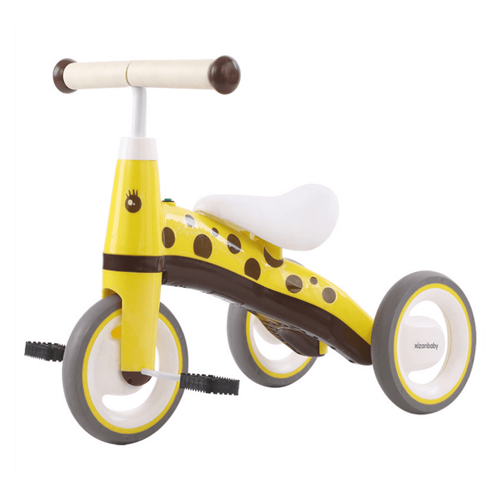 3.5KG Soft Leather Seat Children'S Three-Wheeled Scooter with Cartoon Shape Built-In Music Children Balance Car