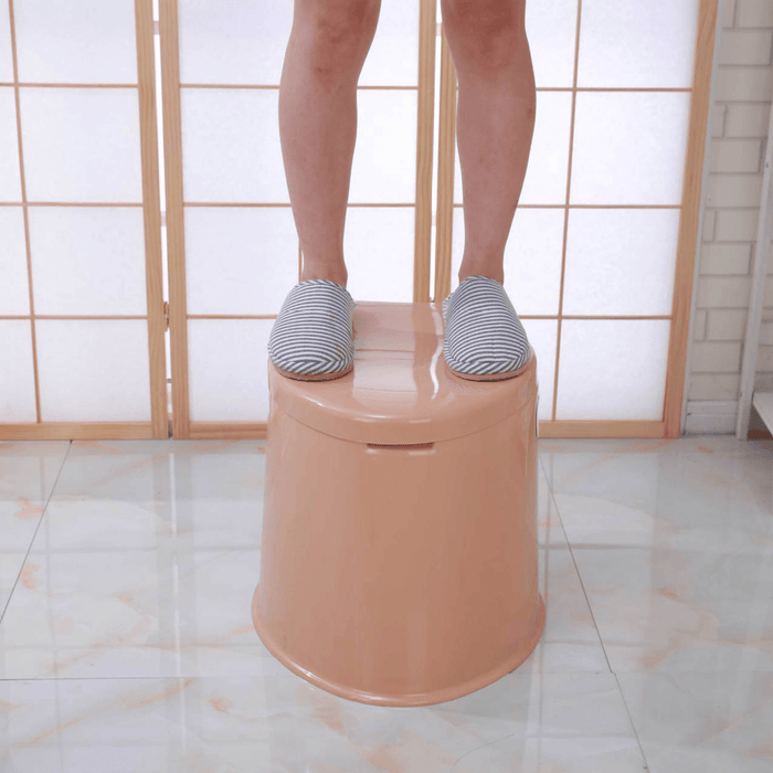 Multifunctional Toilet Moveable PP Board and Barrel Connected Bearing 100KG 5L