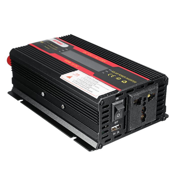 3000W HS-LCD Inverter DC12/24V to AC110V/220V Modified Sine Wave Car USB Converter Display Power Inverter