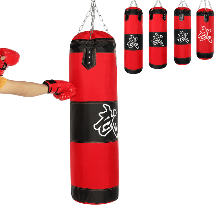 10PCS 60~120CM Heavy Duty Punching Training Bag Kit MMA Boxing Martial Arts Kicking Sandbag with Chain