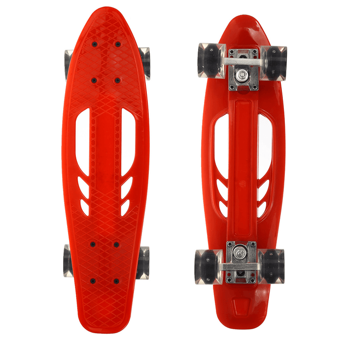 22 Inch Skateboard Flash Wheel Mini Cruiser Board Fish Skate Board Adults Children Scooter Pastel Longboard Bearings