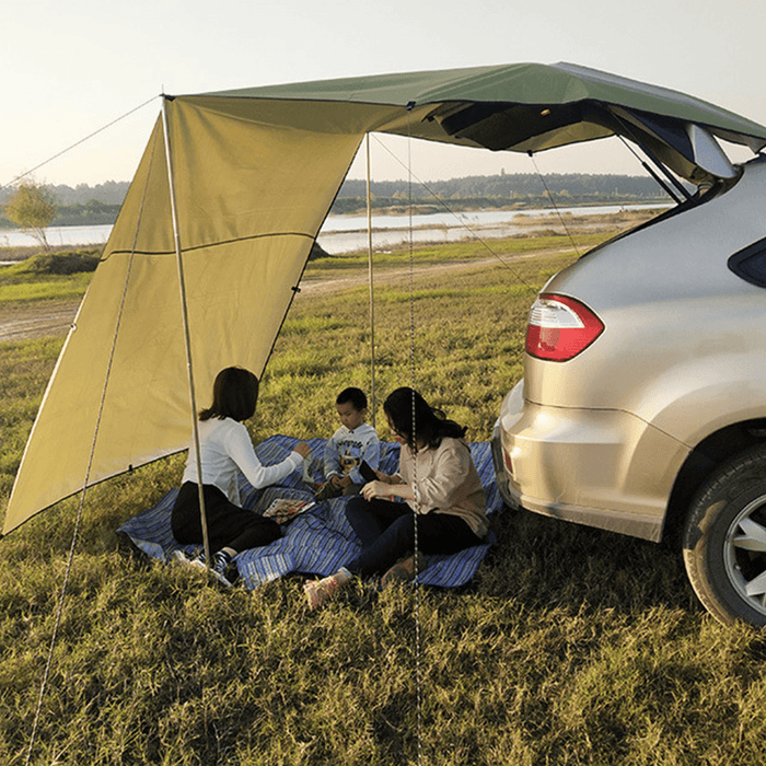 210D Oxford Cloth Car Side Awning Rooftop Tent Waterproof Uv-Proof Sunshade Canopy Outdoor Camping Travel