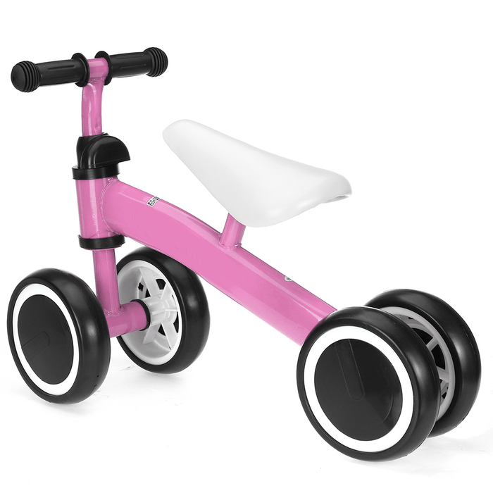 4 Wheels Kids Balance Bike Walker No Pedal Children Learning Walk Scooter for 1-3 Years Old Outdoor Cycling