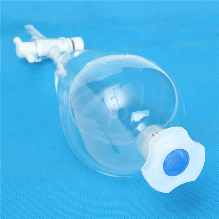 500Ml 24/29 Joint Lab Glass Pear Shape Separatory Funnel with PTFE Stopcock