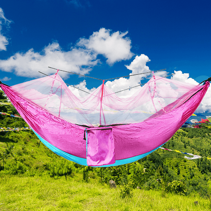 Camping Hammock Mosquito Net Double People Hanging Bed Travel Beach Hiking Swing Chair