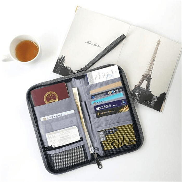 RFID Blocking Travel Wallet Card Holder Case Storage Bag Passport Document Organizer