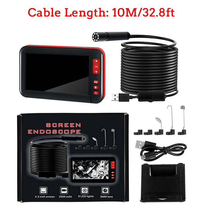 4.3 Inch Mini Endo-Scope Camera 1080P USB Cable Inspection Camcorder for Auto Repair Industrial Flexible Micro Cam