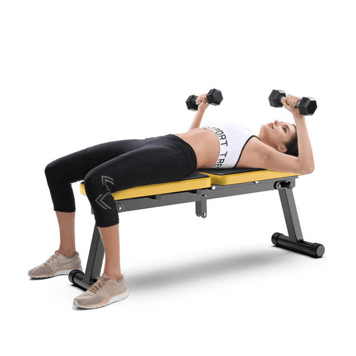 MIKING Folding Dumbbell Bench Multifunctional Sit up Abdominal Bench Soft Home Gym Exercise Fitness Stool