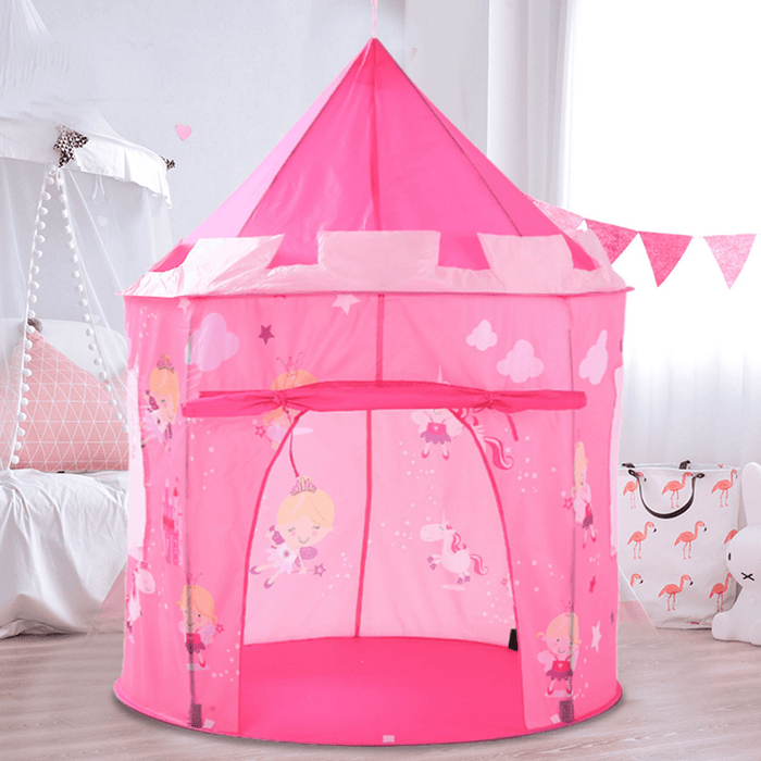 Children'S Tent Kids Play Tent Children Princess Play Tent Castle Foldable Games Playhouse