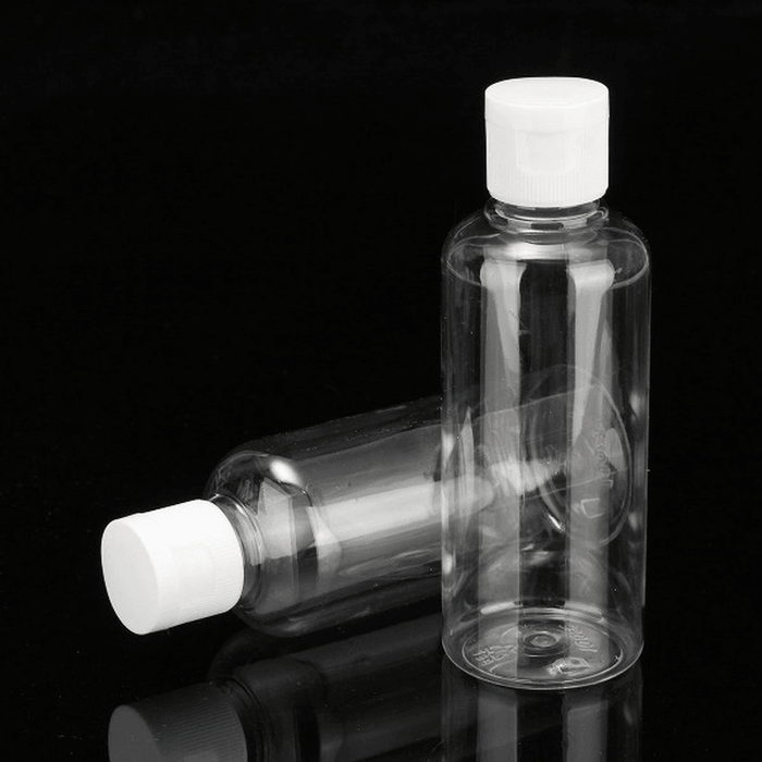 100Ml Clear Plastic Bottles for Travel Cosmetic Lotion Container with White Caps