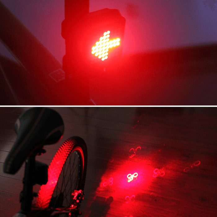 XANES 64 LED 80LM Intelligent Automatic Induction Steel Ring Brake Safety Bike Tail Light with Infrared Laser