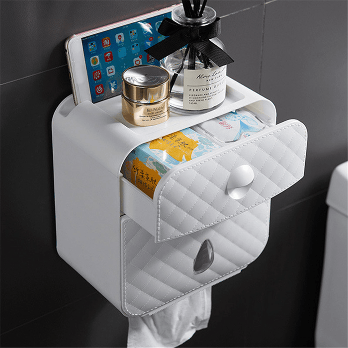Bakeey Waterproof Toilet Tissue Box Hole Free Shelf Wall Hanging Creative Storage Baskets for Smart Home