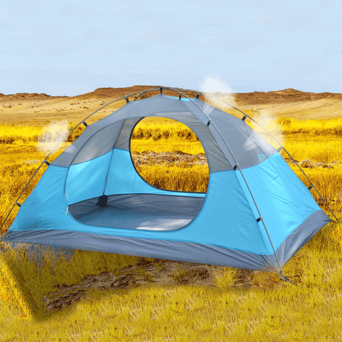 2 People Large Camping Tent Lightweight Double Layer Waterproof Anti-Uv Sun Canopy Camping Hiking Fishing Family Shelters