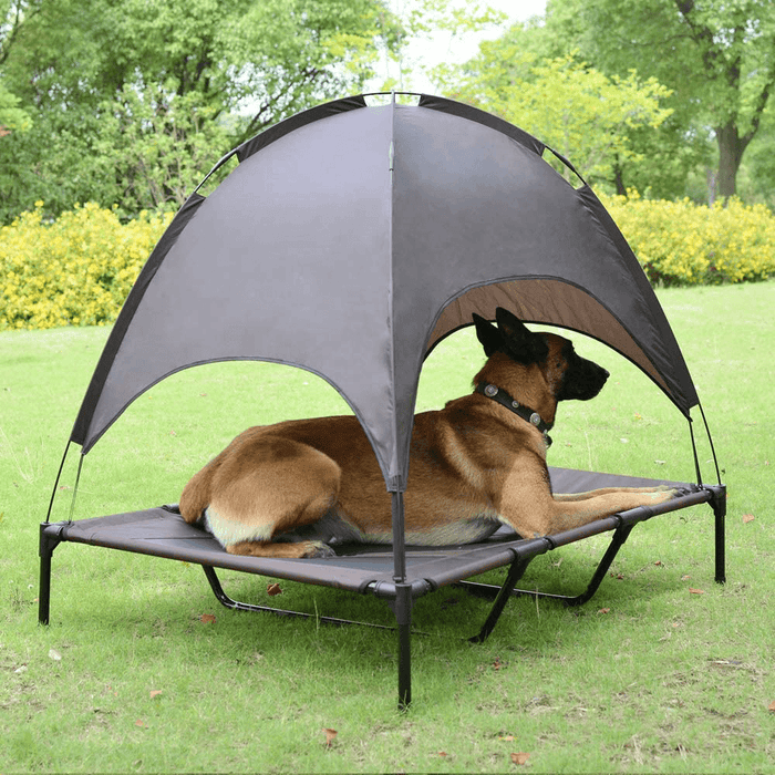 2-In-1 Dog Bed Tent Folding Portable Pet House Waterproof Sunscreen Shelter for Animals Outdoor Camping