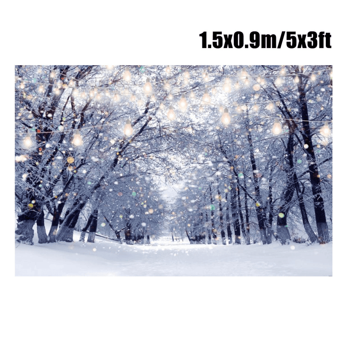 Christmas Snowflake Fantasy Forest Decor Photography Background Cloth Prop