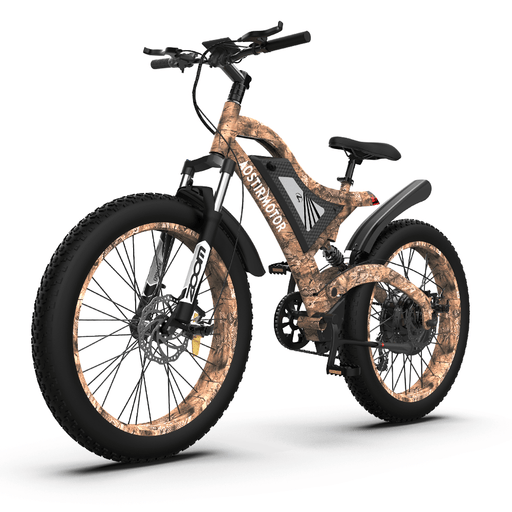 [US DIRECT] AOSTIRMOTOR S18 Electric Bike 26Inch 1500W 48V 15Ah 50Km/H Max Speed 25-40Km Mileage 120Kg Max Load Mountain Fat Tire Electric Bicycle