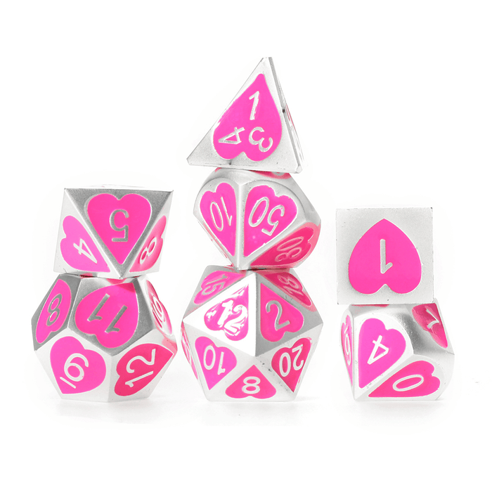 7PCS Metal Polyhedral Dices Set for Dungeons and Dragons Dice Desktop RPG Game