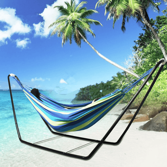 Red/Blue Portable Removable Hammock with Stand