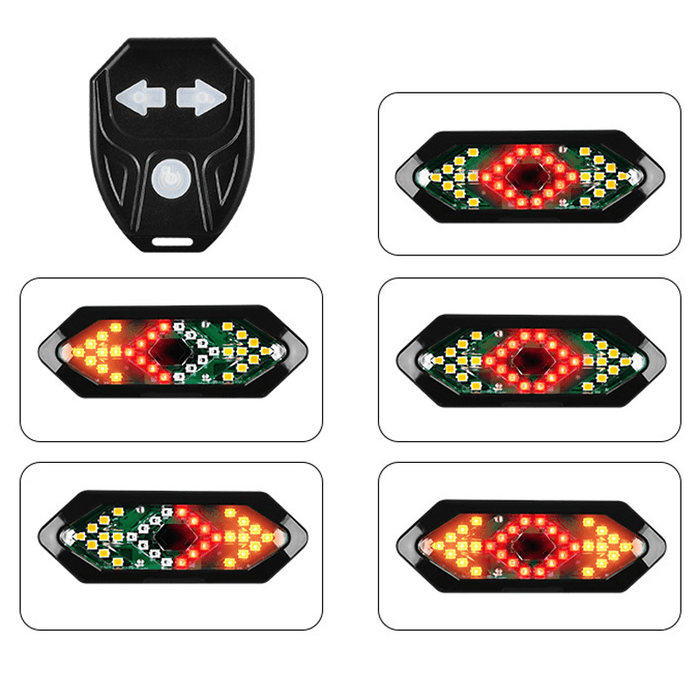 BIKIGHT Remote Control Bicycle Turn Signals with Horn LED Bike Rear Light USB Charging MTB Direction Indicator Smart Cycling Taillight