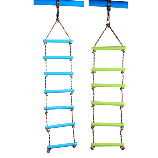 6 Rungs 2M PE Rope Children Toy Swing Max Load 120KG Outdoor Indoor Plastic Ladder Rope Playground Games for Kids Climbing Rope Swing