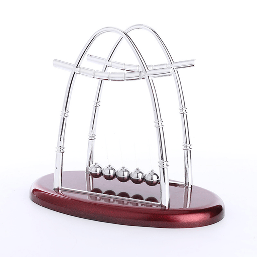 Arc-Shaped Cradle Balance Ball Pendulum Perpetual Motion Instrument Science Toy for Stress Reliever