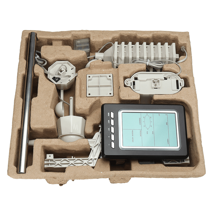 433MHZ LCD Wireless Wind Speed Direction Weather Station Temperature Humidity