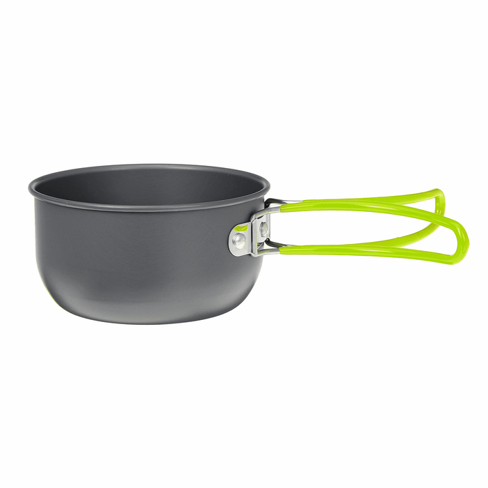 14 Pcs Tableware Set Non-Stick Pots Pans Bowls Gas Stove Fork Knife Cleaning Tool Carabiner Outdoor Camping Picnic