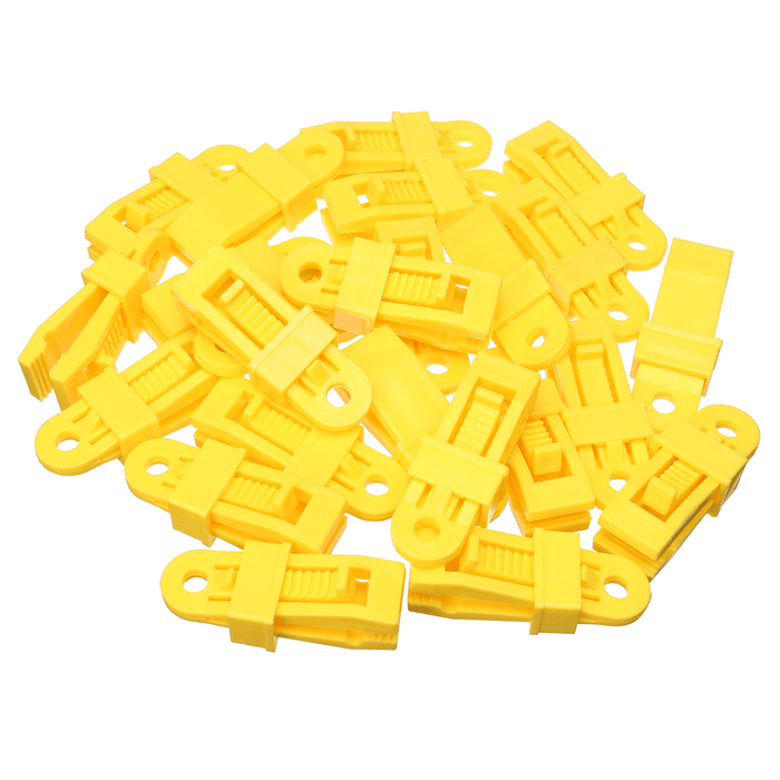 24 PCS Plastic Reusable Tent Clip Tent Buckle Outdoor Camping Tent Tool-Yellow/Red/Black