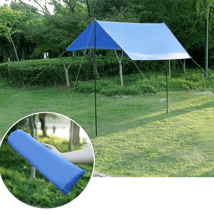 300X300Cm Outdoor Camping Tent Sunshade Rain Sun UV Beach Canopy Awning Shelter Beach Picnic Mat Ground Pad Tent Sunshade