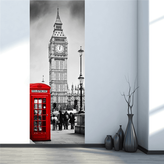 3D Art Door Wall Fridge Sticker Big Ben Decal Self Adhesive Mural Scenery Home Decor