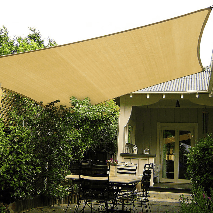 3X3M/4M 280Gsm HDPE UV Sun Shade Sail Cloth Canopy Outdoor Patio Square Rectangle Awning Shelter