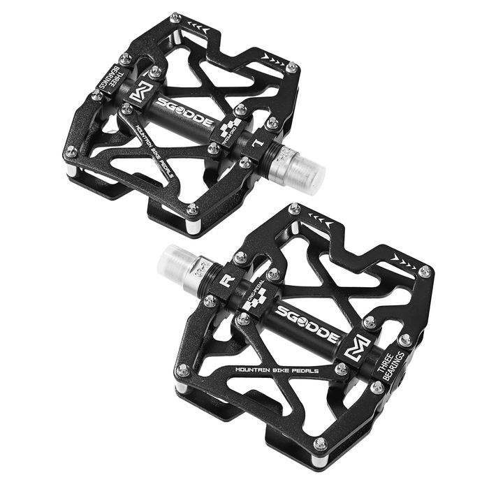 SGODDE 1 Pair Bike Pedals Aluminum Alloy Cycling Bicycle Platform Anti-Slip Bicycle Pedal