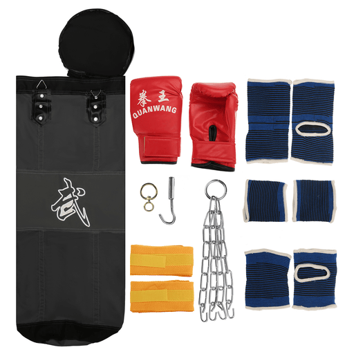 9 in 1 Double Support Hanging Boxing Sandbags Sparring Training Sandbags Oxford Cloth Household Men and Women